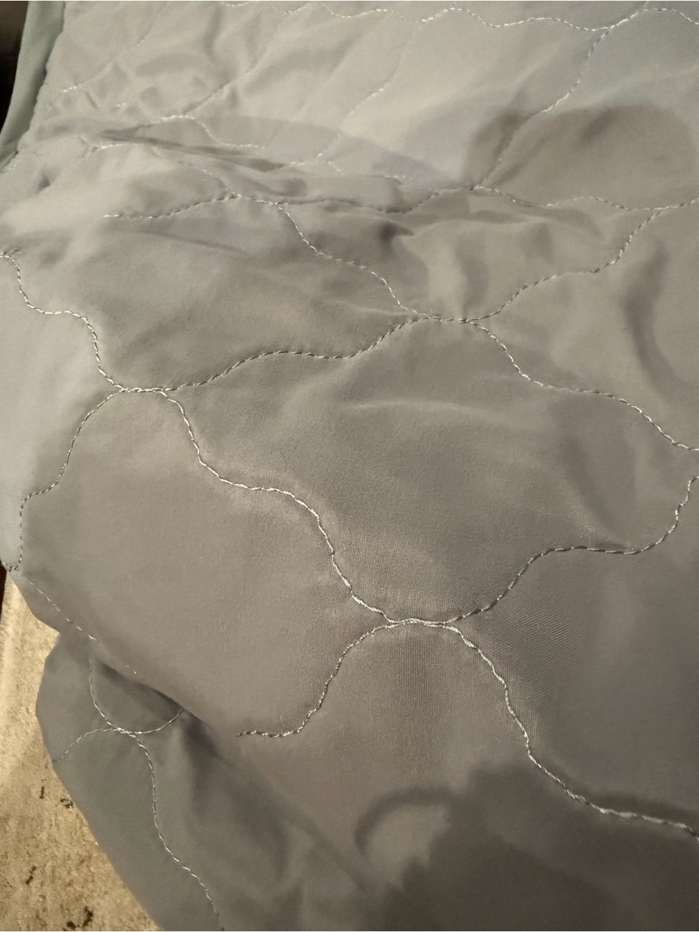 Quilted, soft, Gray crib mattress  Cover/protector.